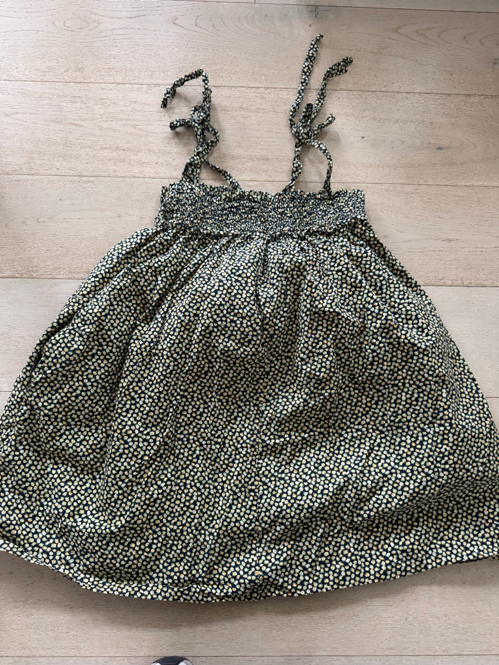 BURU Tie Top MINI Dress - lemon s/m - Picture 4 of 9